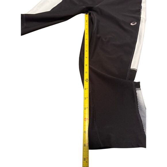 ASICS women’s capri pants w/pockets size medium black/white - Picture 5 of 7